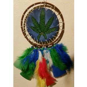 Hand painted hand made dreamcatcher